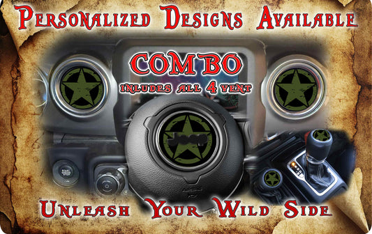 Steering wheel decal Oscar mike star 225