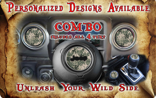 Steering wheel decal Camo 227