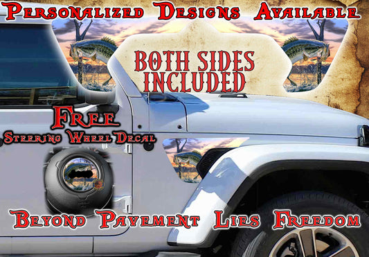 Jumping Bass fender vent decal for the JL or JT 2018 or newer