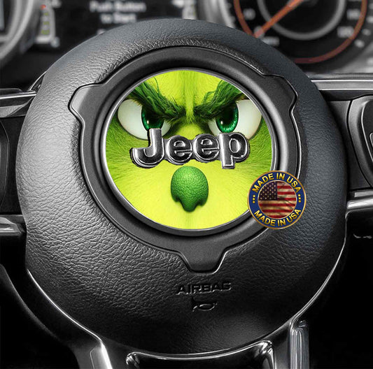 Steering wheel decal Grinch