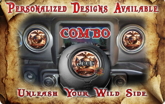 USMC Steering wheel decal 240