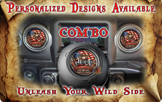 USMC Steering wheel decal 239