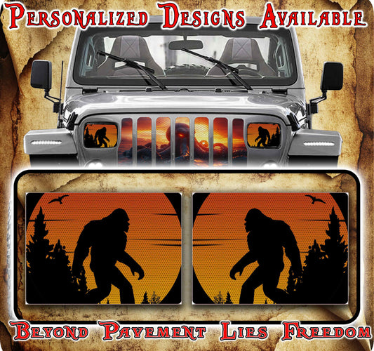 bigfoot Eye decals for YJ or 5x7 headlights