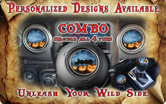 Steering wheel decal pumpkin patch 124