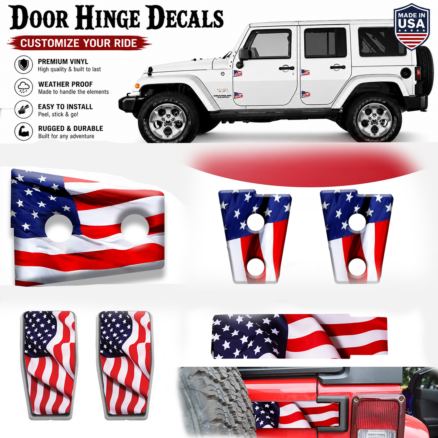 American flag hinge bundle 3
