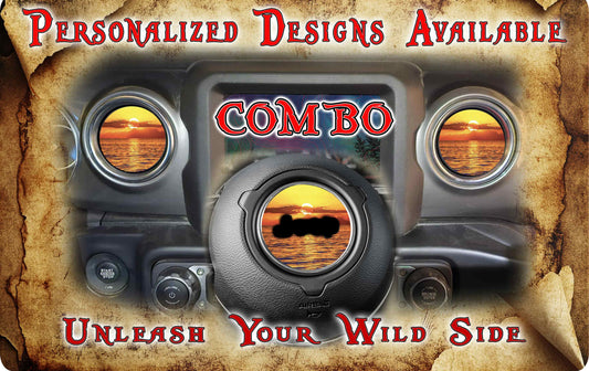 Steering wheel decal Amazing sunset 122