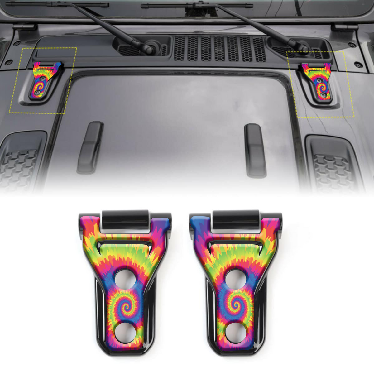 tie dye Hood hinge decals 81