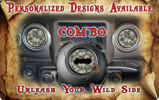 Camo Steering wheel decal 227