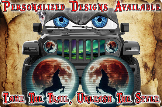 Horse and Moon headlight decal 104