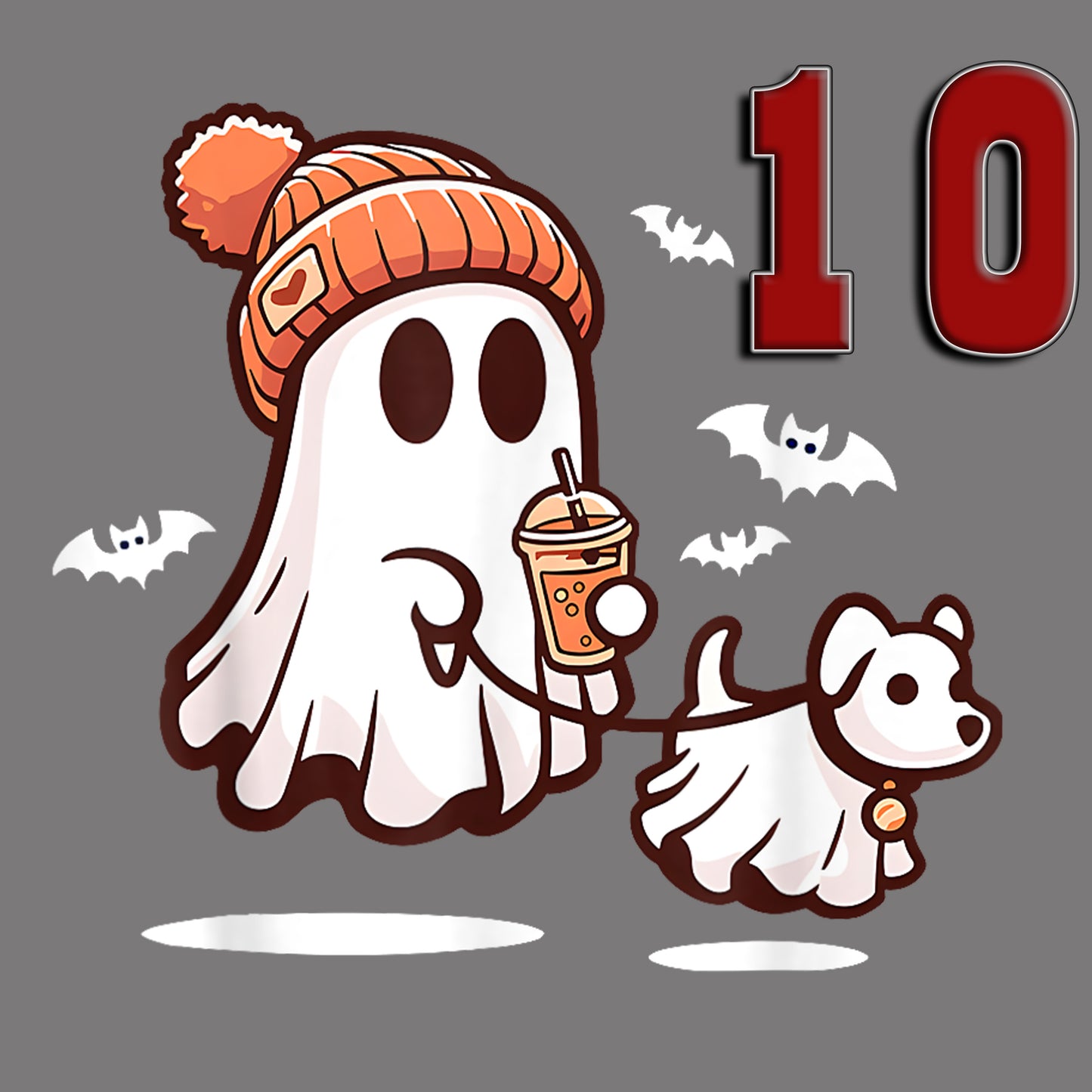 Ghost walking a ghost dog