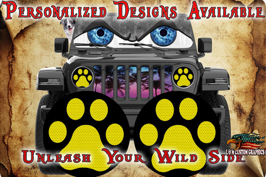 Yellow Paw print 125