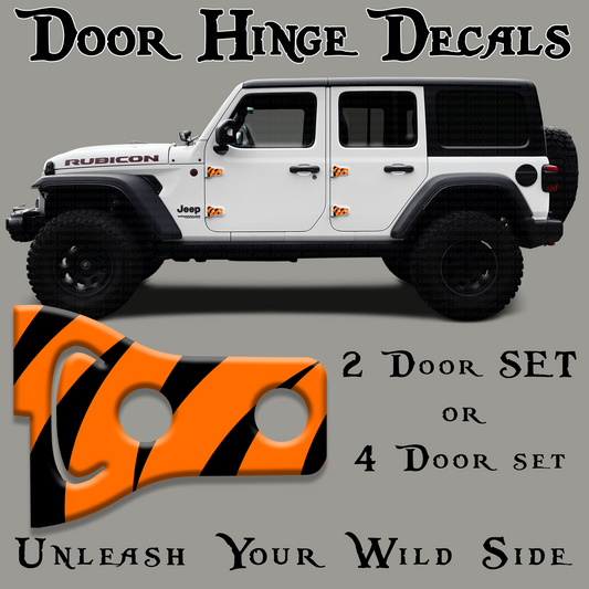 Tiger strips Door hinge decals 12