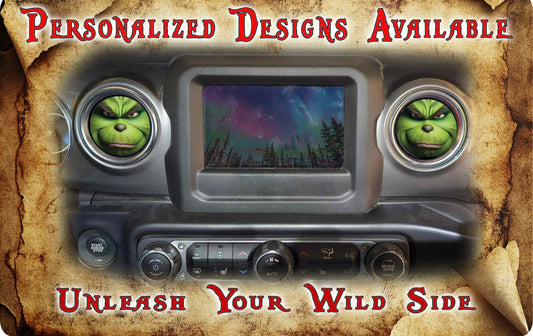 Steering wheel decal Grinch