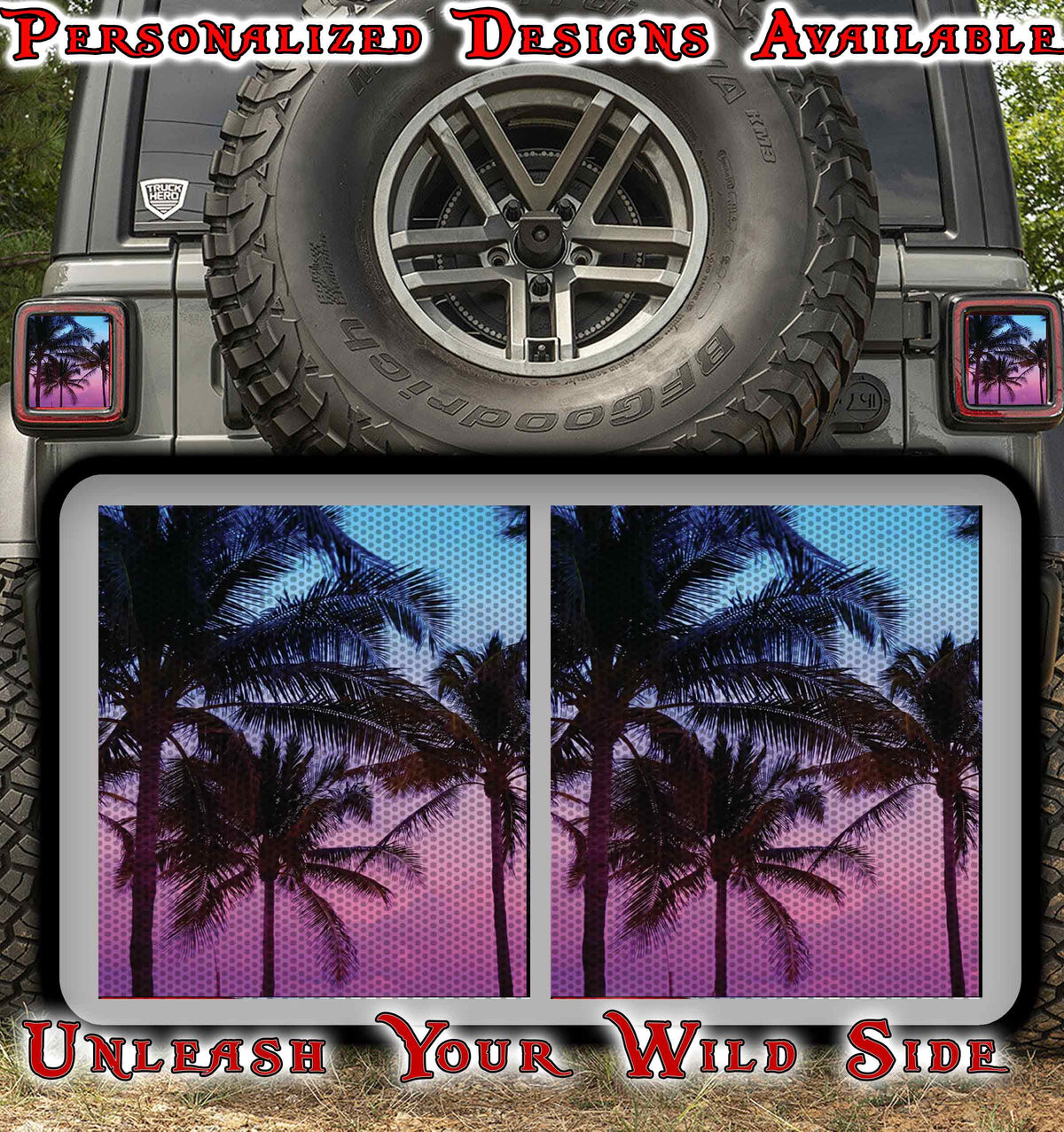Island Palms taillights cover decal 17