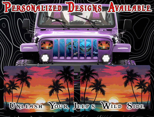Beach Eye decals for YJ or 5x7 headlights