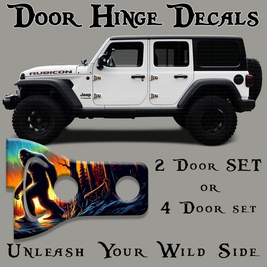 Bigfoot Door hinge decals 1