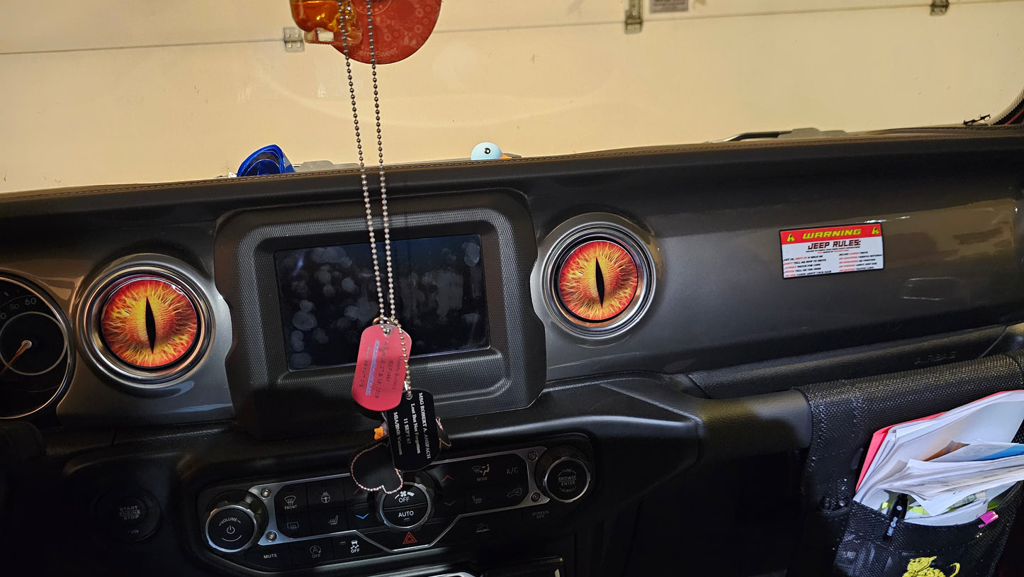 Inside vent decals wolf and blue moon decal