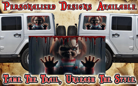 Let me come out to play Chucky Rear quarter window see through graphic.