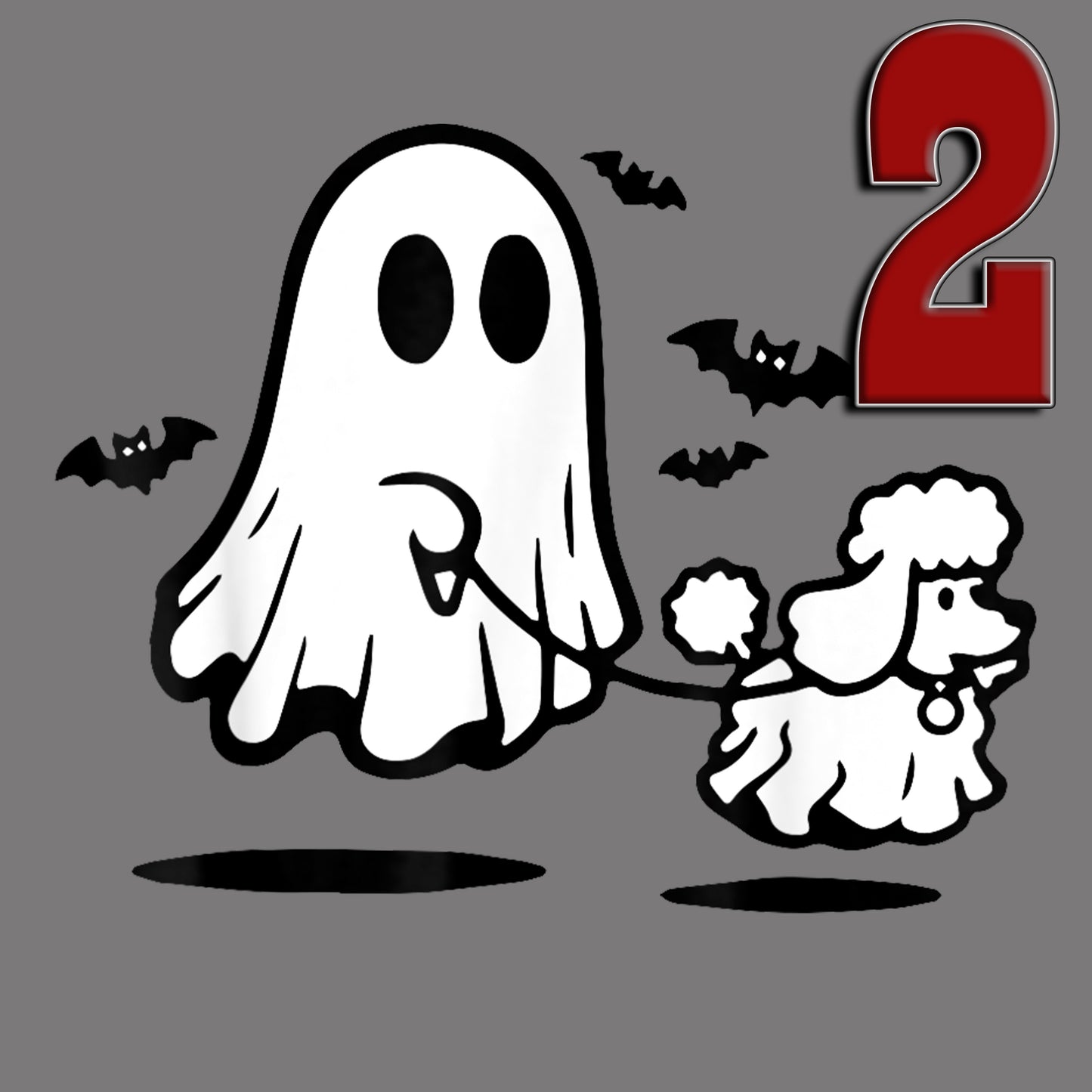 Ghost walking a ghost dog