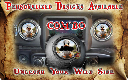 Steering wheel decal duck decal 161