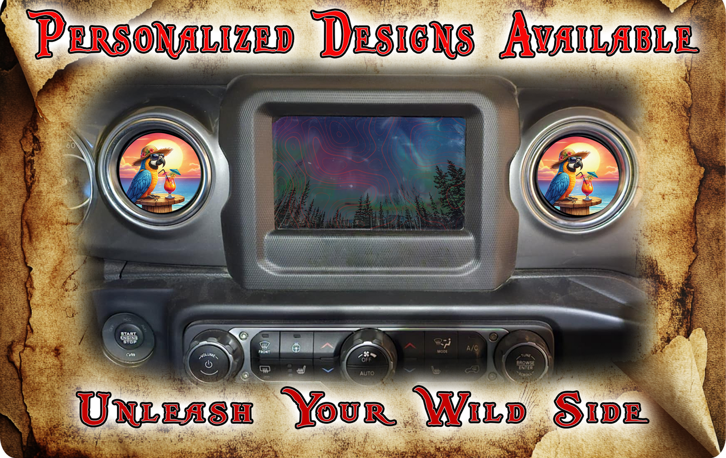 Parrot head Steering wheel decal 267