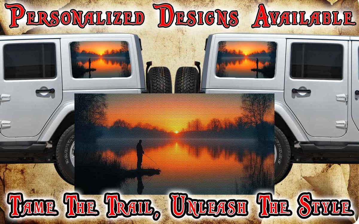 fishing Rear quarter window see through graphic.