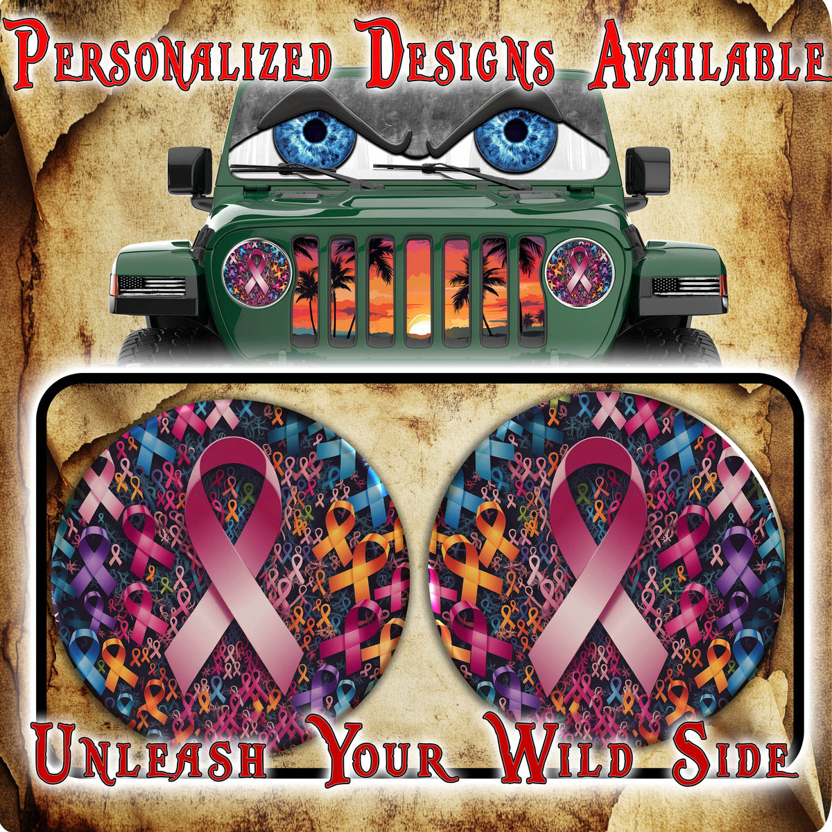 No one fights alone for a round beast headlight decal. 31