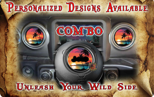 Palm Beach Steering wheel decal 185