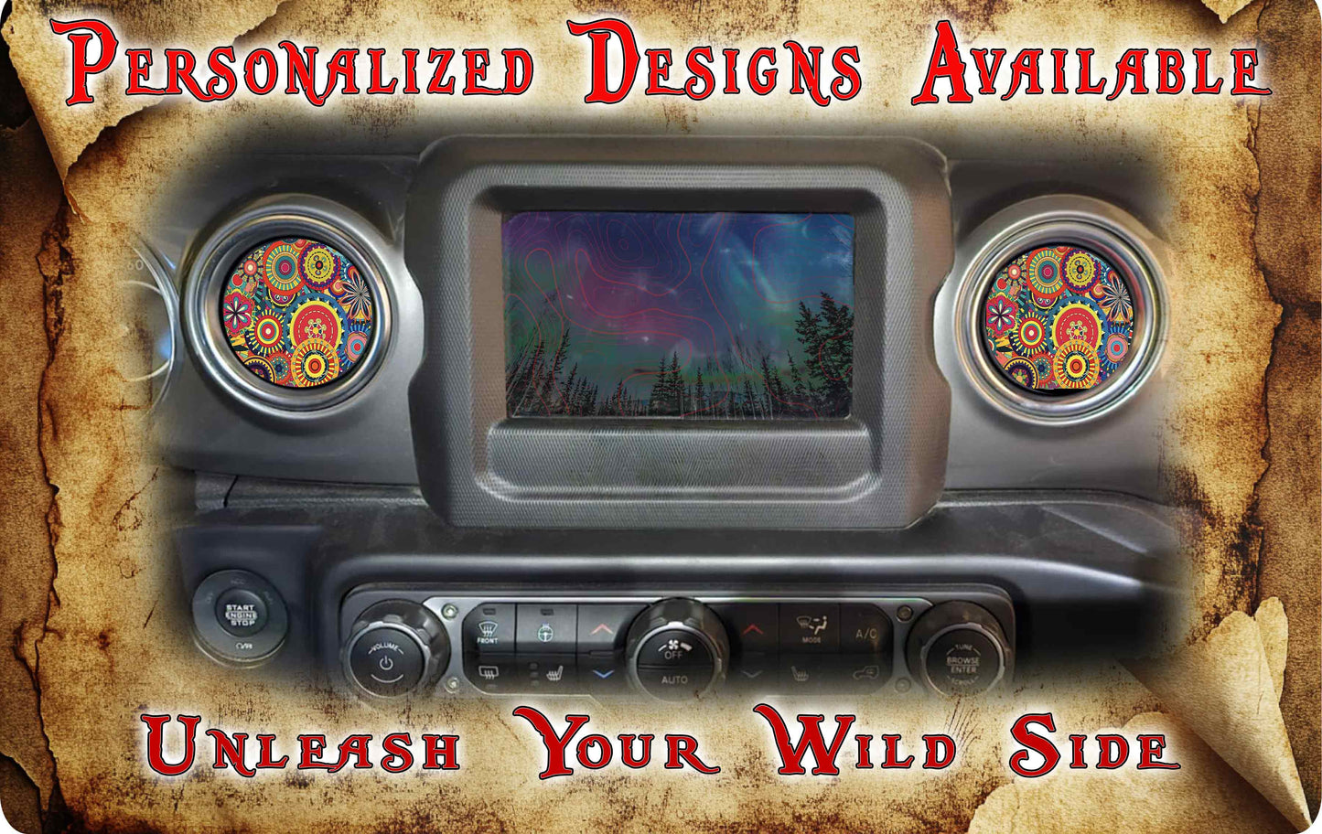 Steering wheel decal Hippy Flower 166