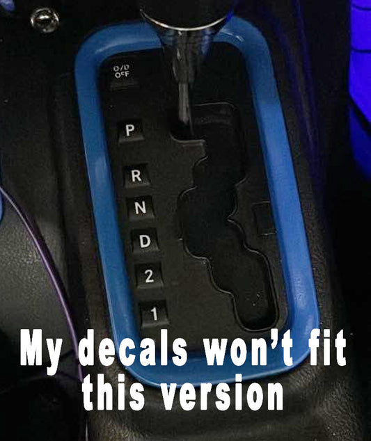 Custom design JK Shifter decal