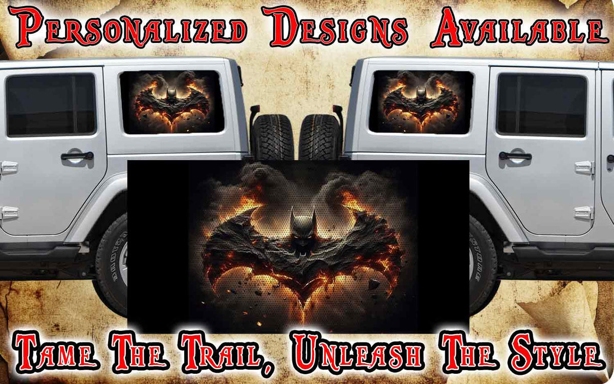 batman Rear quarter window see through graphic.