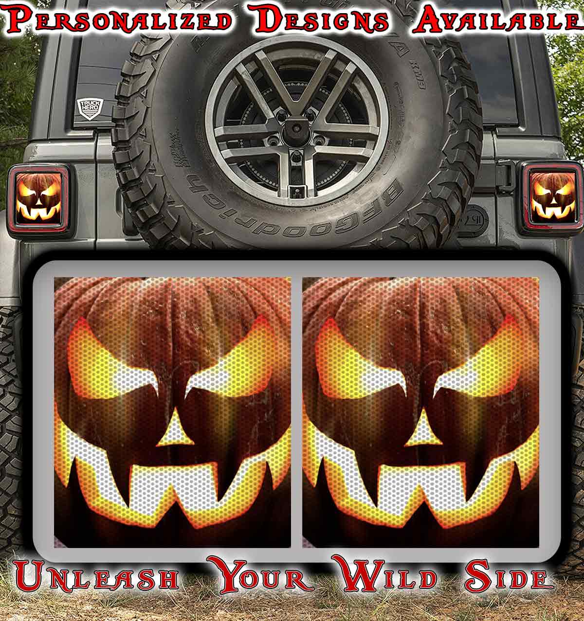 Pumpkin Taillight cover decal 51