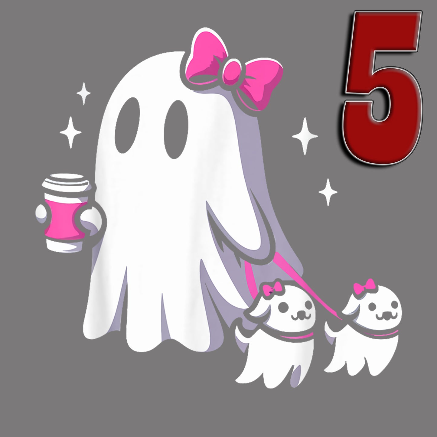 Ghost walking a ghost dog