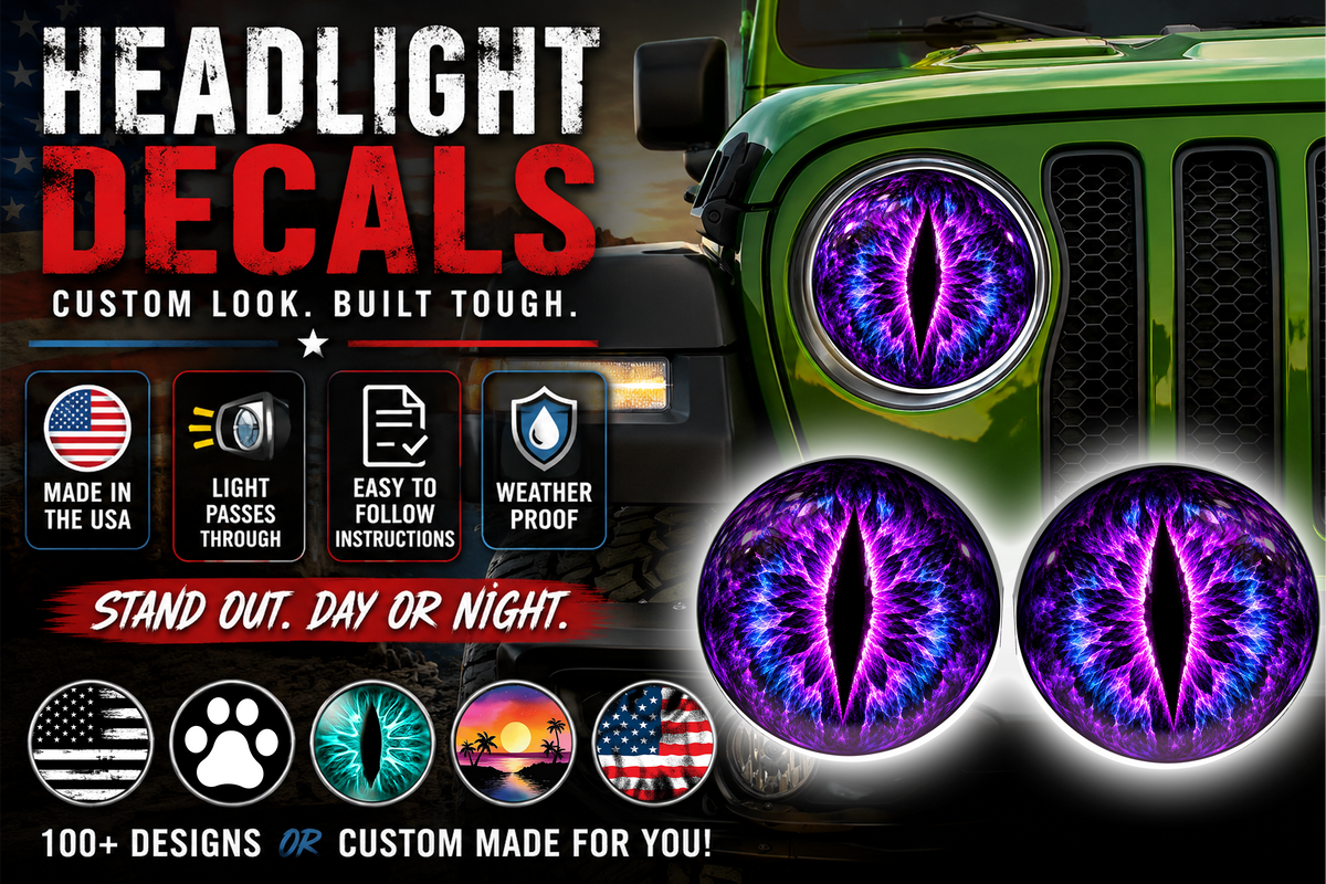 Purple Eye Headlight Decals