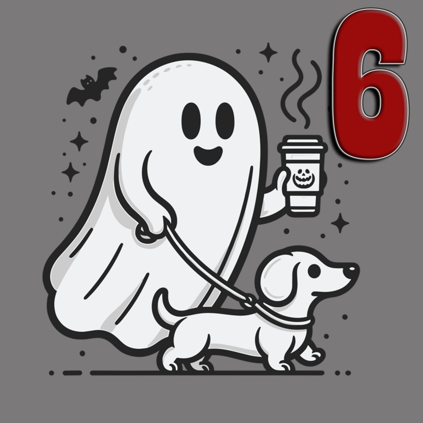 Ghost walking a ghost dog