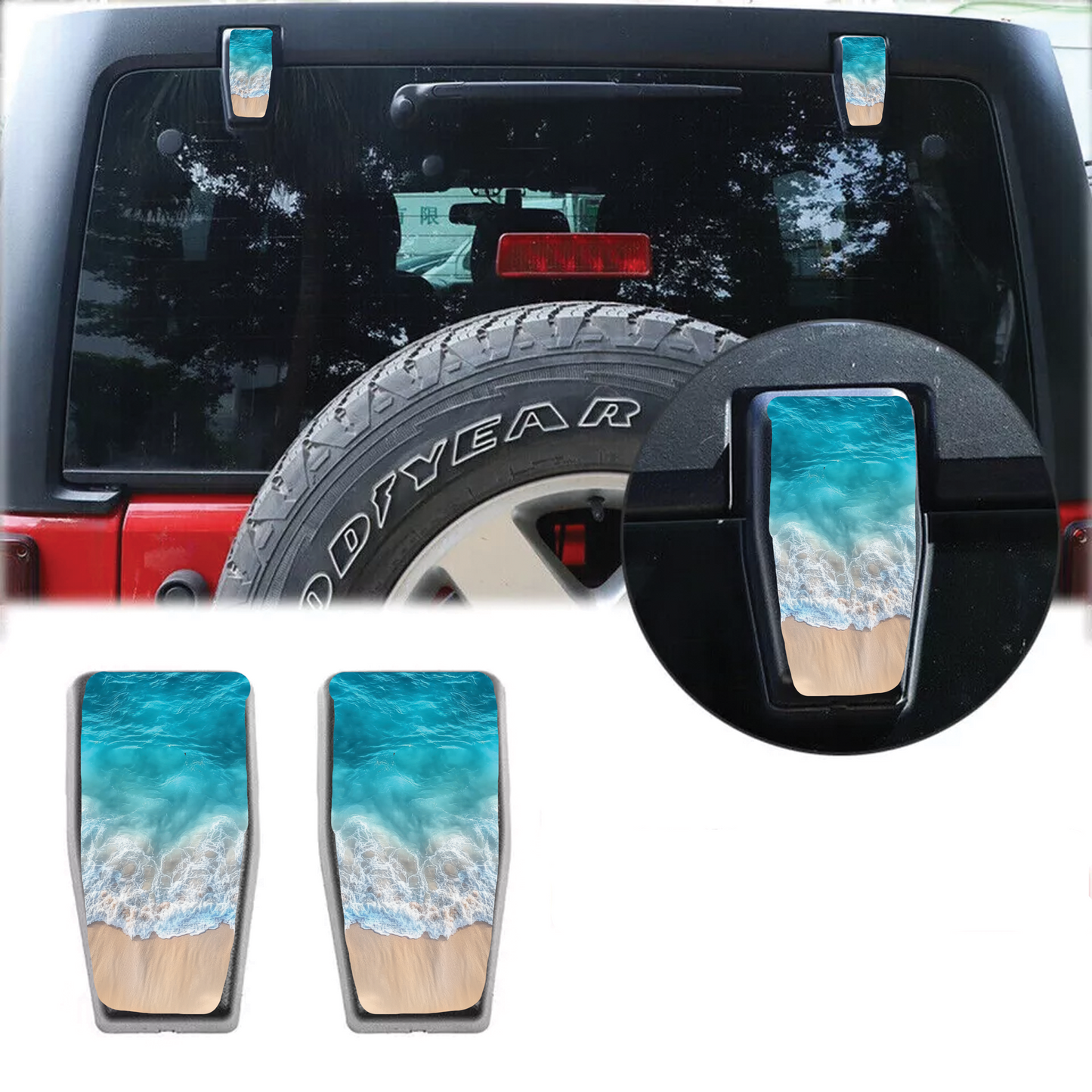 Beach Rear liftgate hinge overlay decal 6