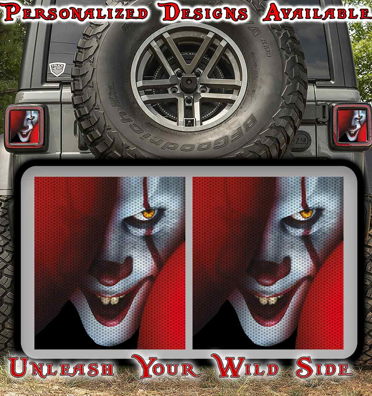Penny the clown taillights cover decal 72