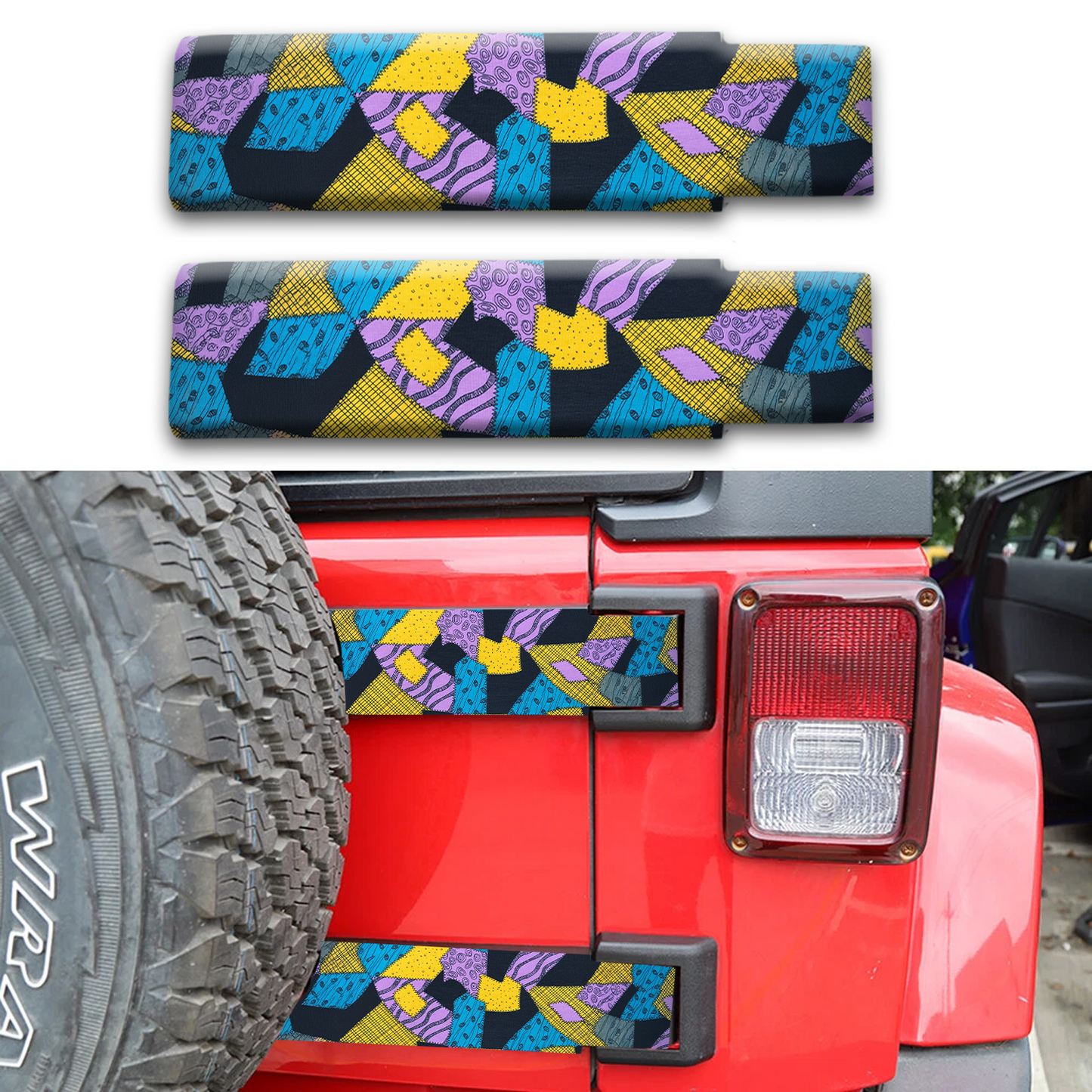Rear gate hinge decal Sallys dress 73