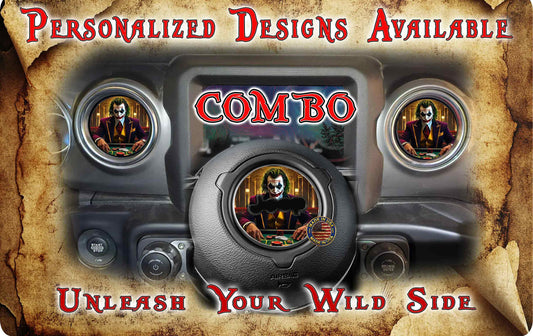 Steering wheel decal combo joker 118