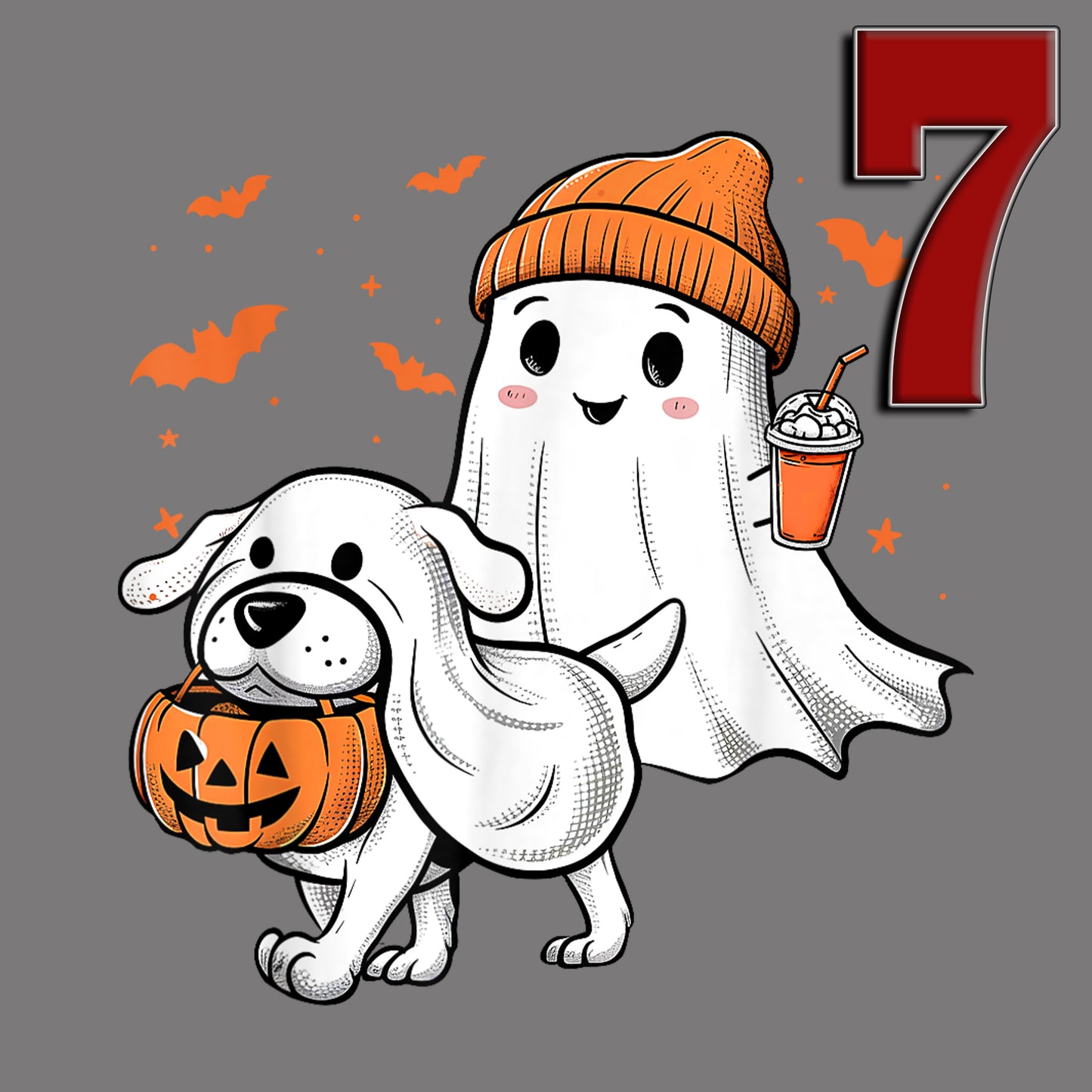 Ghost walking a ghost dog