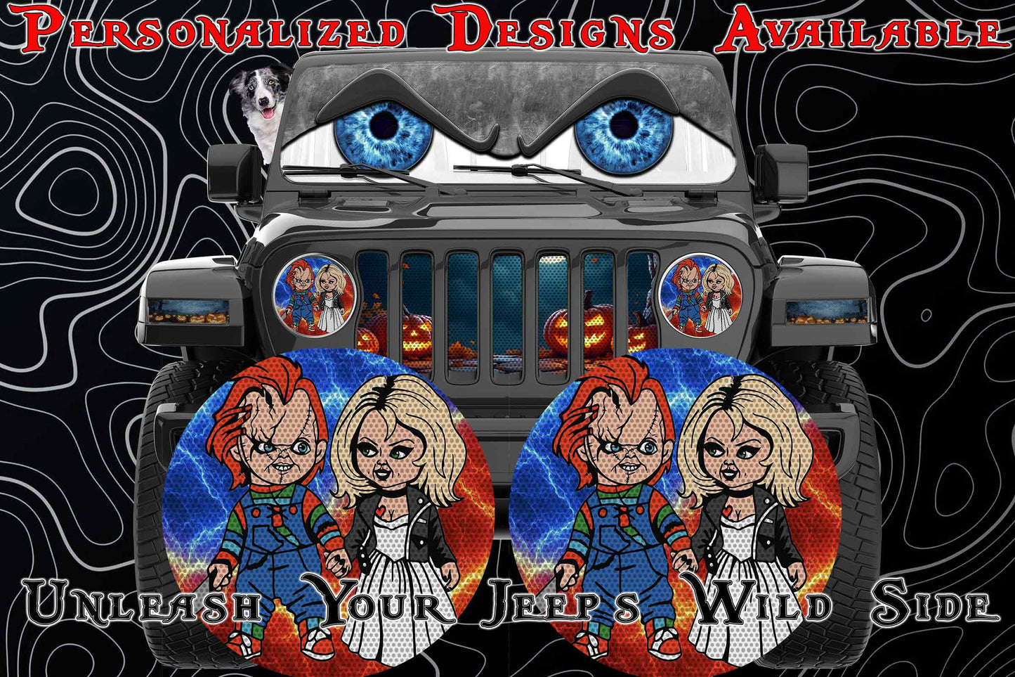 Chucky for a round beast headlight decal