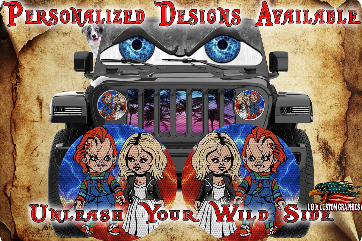 Chucky for a round beast headlight decal 77