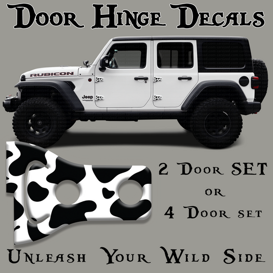 Cow prints Door hinge decals 7