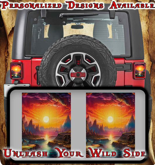 Sunset Taillight cover decal 80