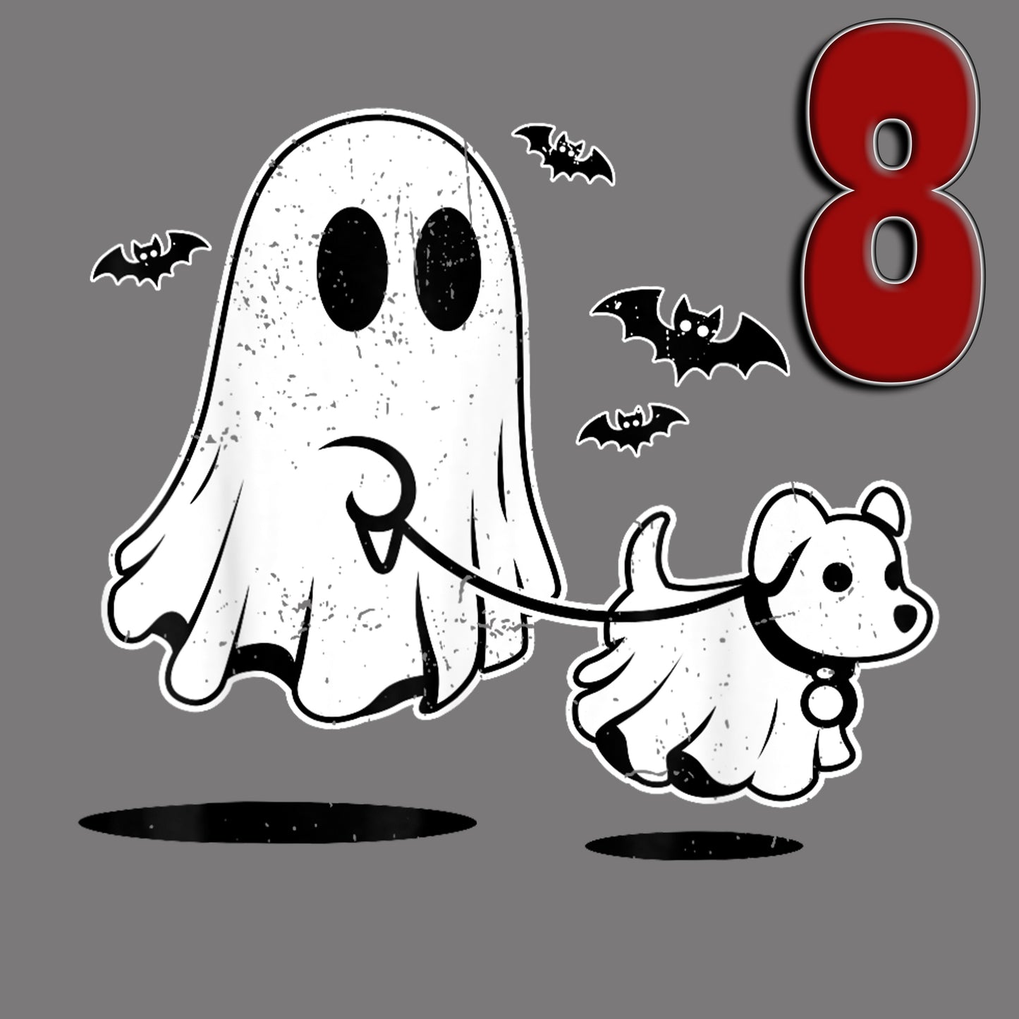 Ghost walking a ghost dog