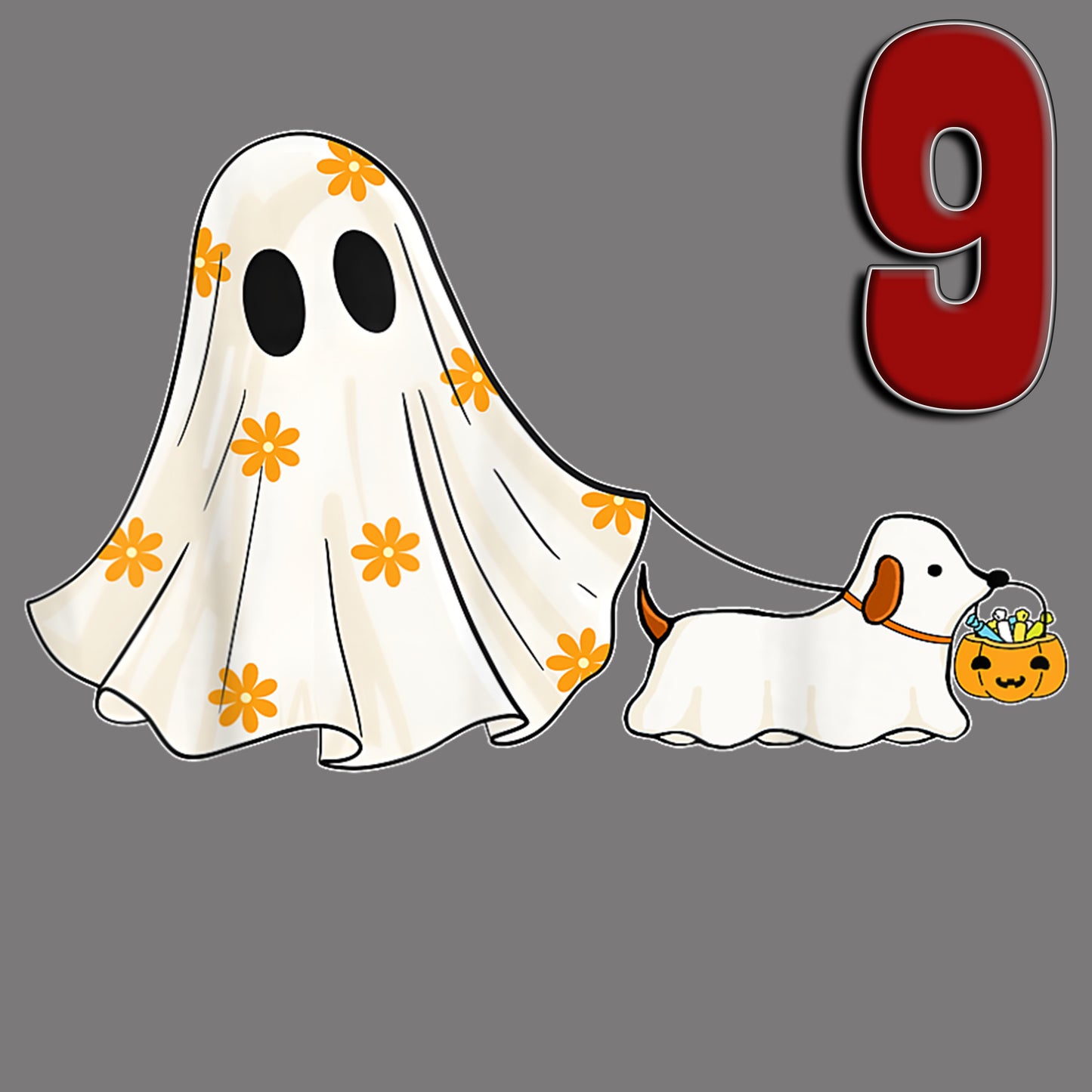 Ghost walking a ghost dog