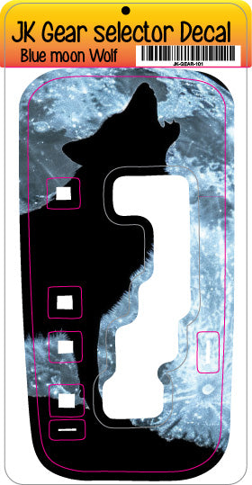 Blue moon wolf JK Shifter decal