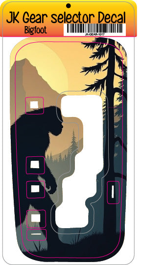 Bigfoot JK Shifter decal