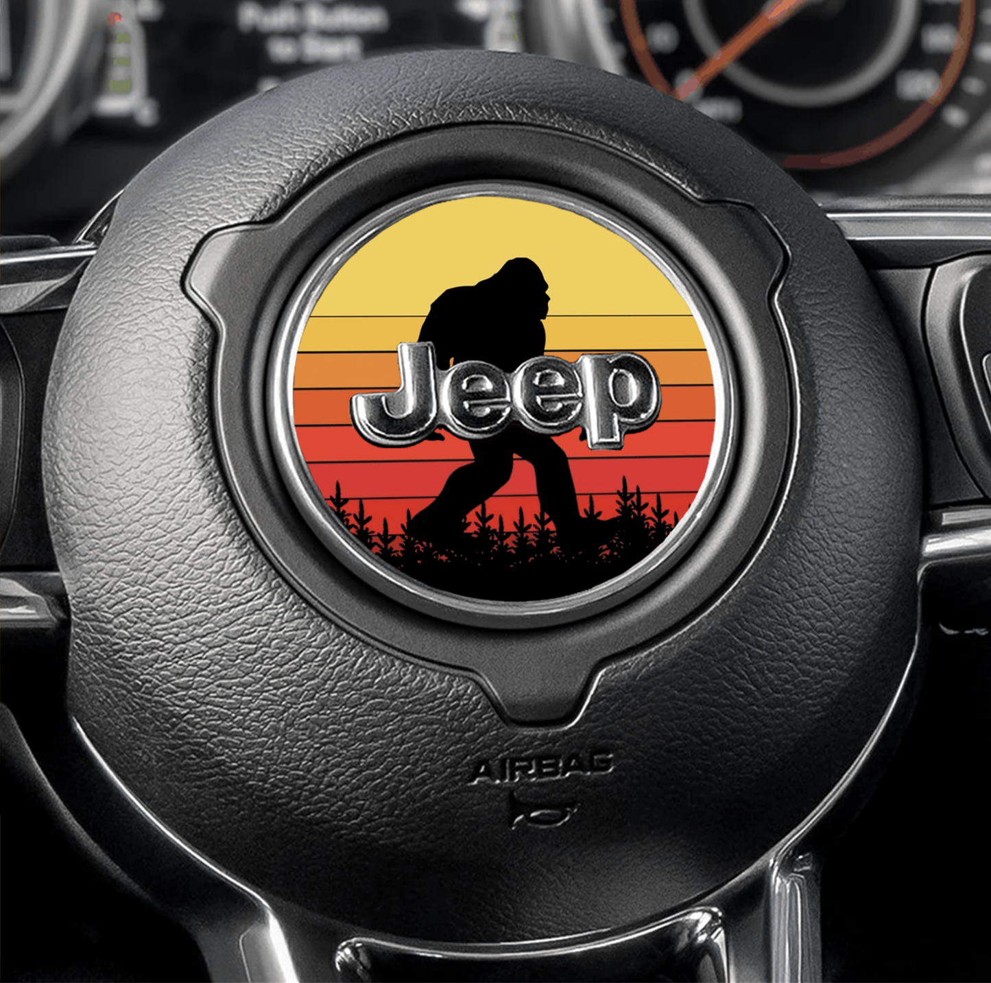 Steering wheel decal Bigfoot decal