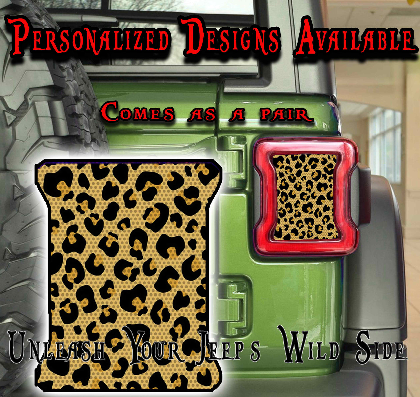 Lepard print Taillight cover decal